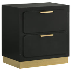 Best Furniture Outlet - Coaster - Caraway 2-drawer Nightstand Black - 224782