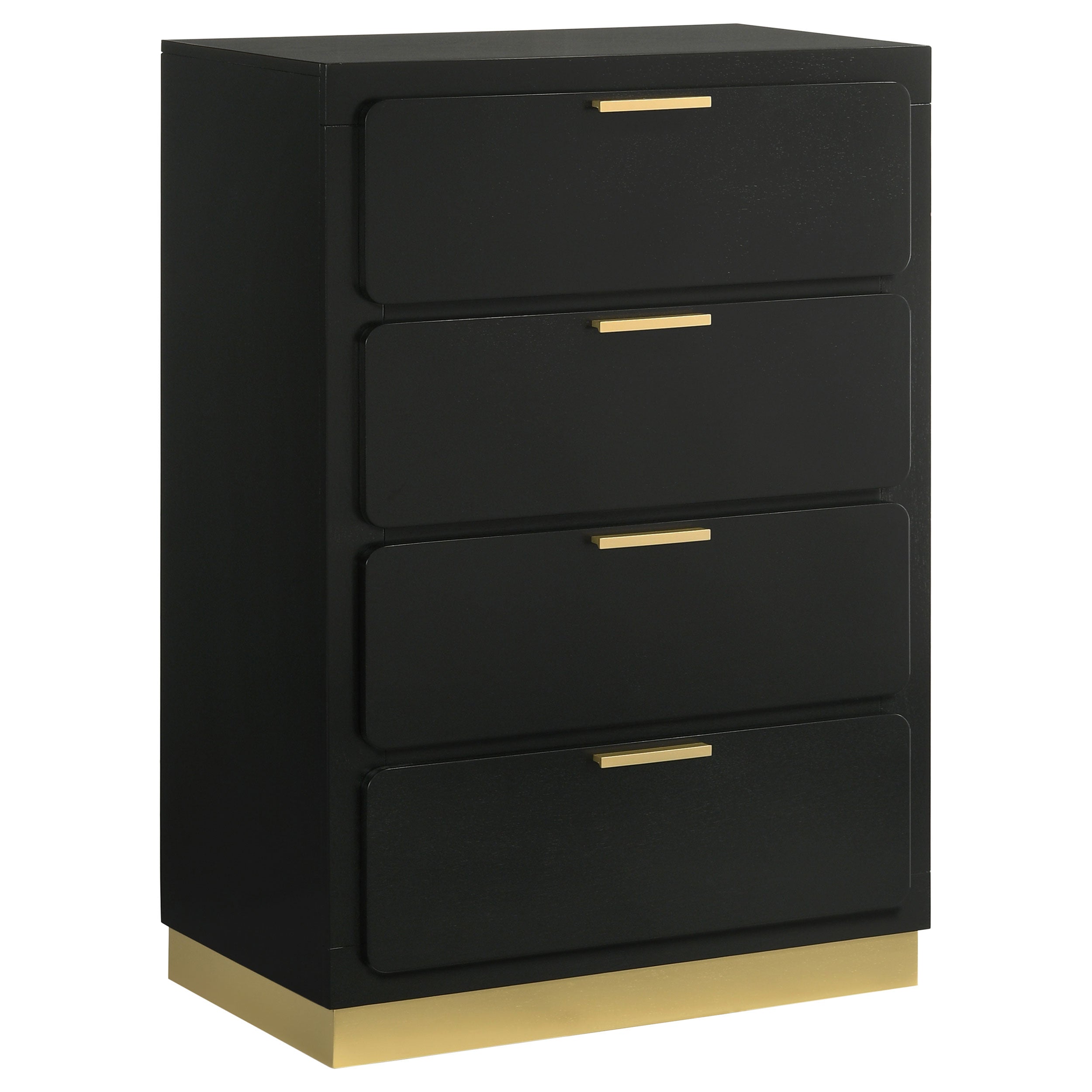Best Furniture Outlet - Coaster - Caraway 4-drawer Bedroom Chest Black - 224785