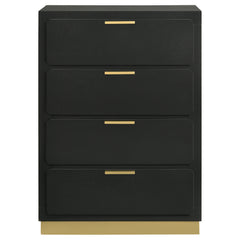 Caraway 4-drawer Bedroom Chest Black