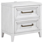 Best Furniture Outlet - Coaster - Marielle 2-drawer Nightstand Bedside Table Distressed White - 224842