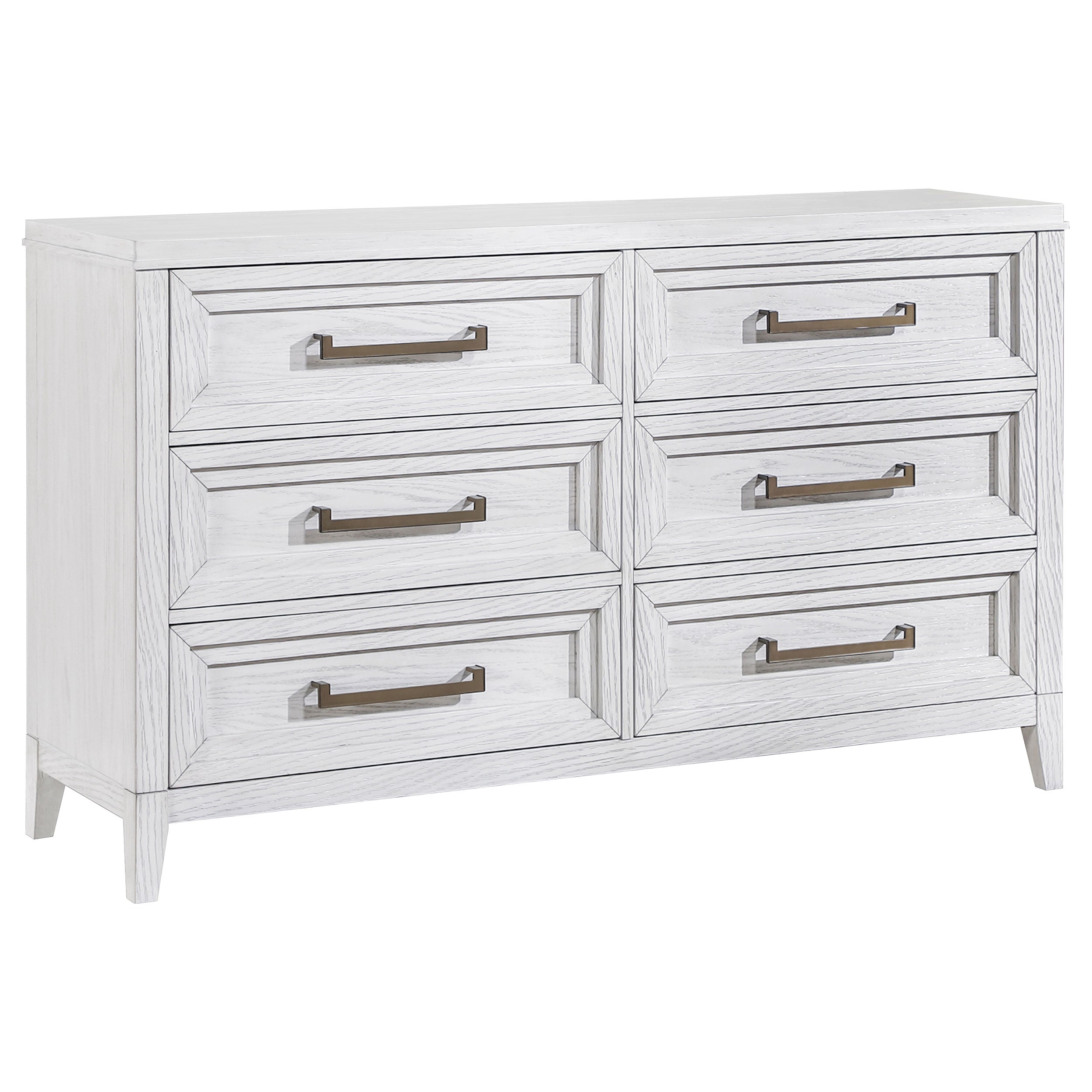 Best Furniture Outlet - Coaster - Marielle 6-drawer Bedroom Dresser Distressed White - 224843