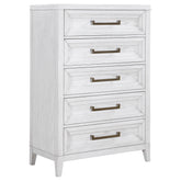 Best Furniture Outlet - Coaster - Marielle 5-drawer Bedroom Chest Distressed White - 224845
