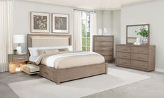 Kenora 1-drawer Nightstand Bedside Table Barley Brown