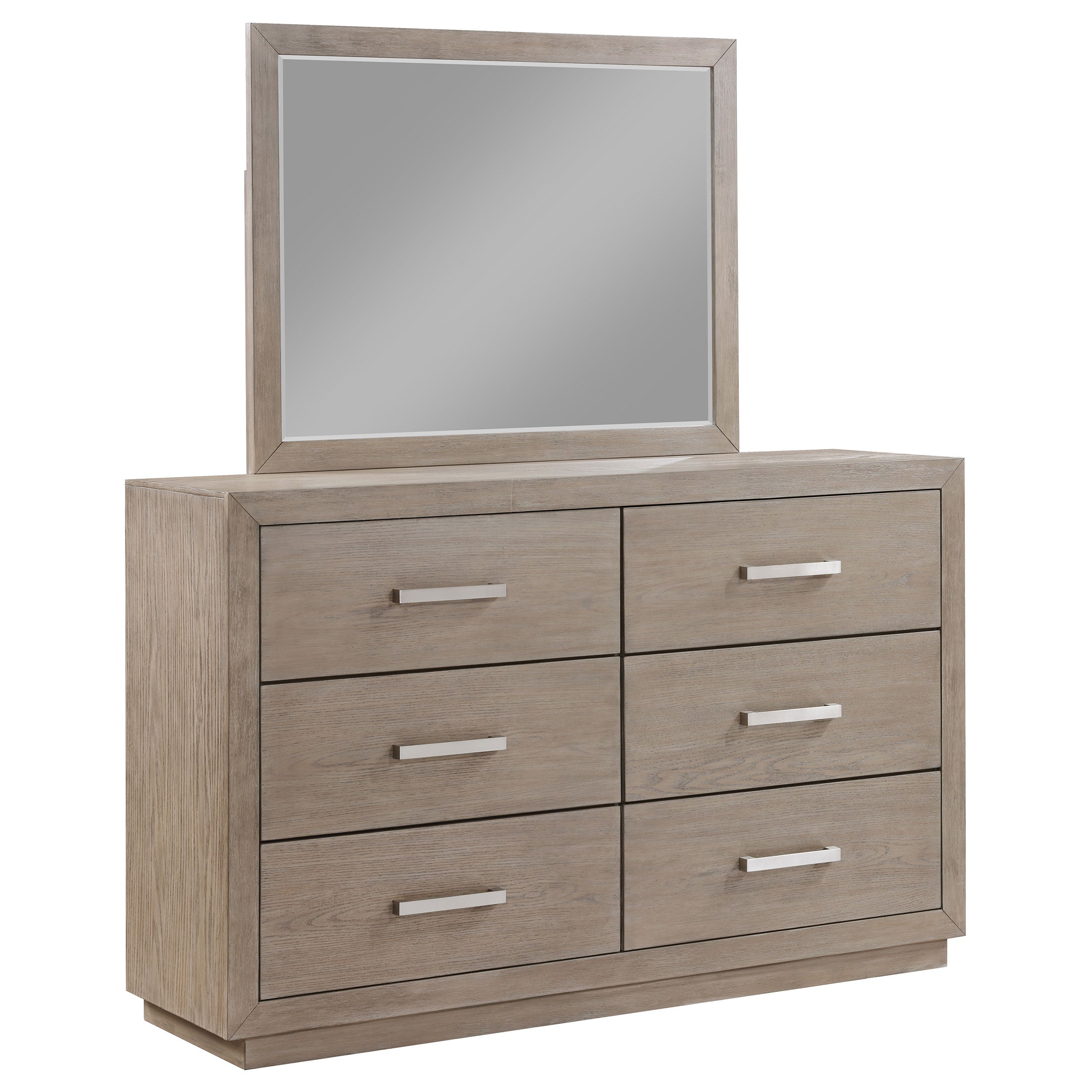 Best Furniture Outlet - Coaster - Kenora 6-drawer Dresser and Mirror Barley Brown - 224853M