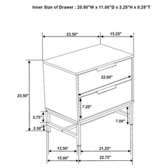 Sonora 4-piece California King Bedroom Set White