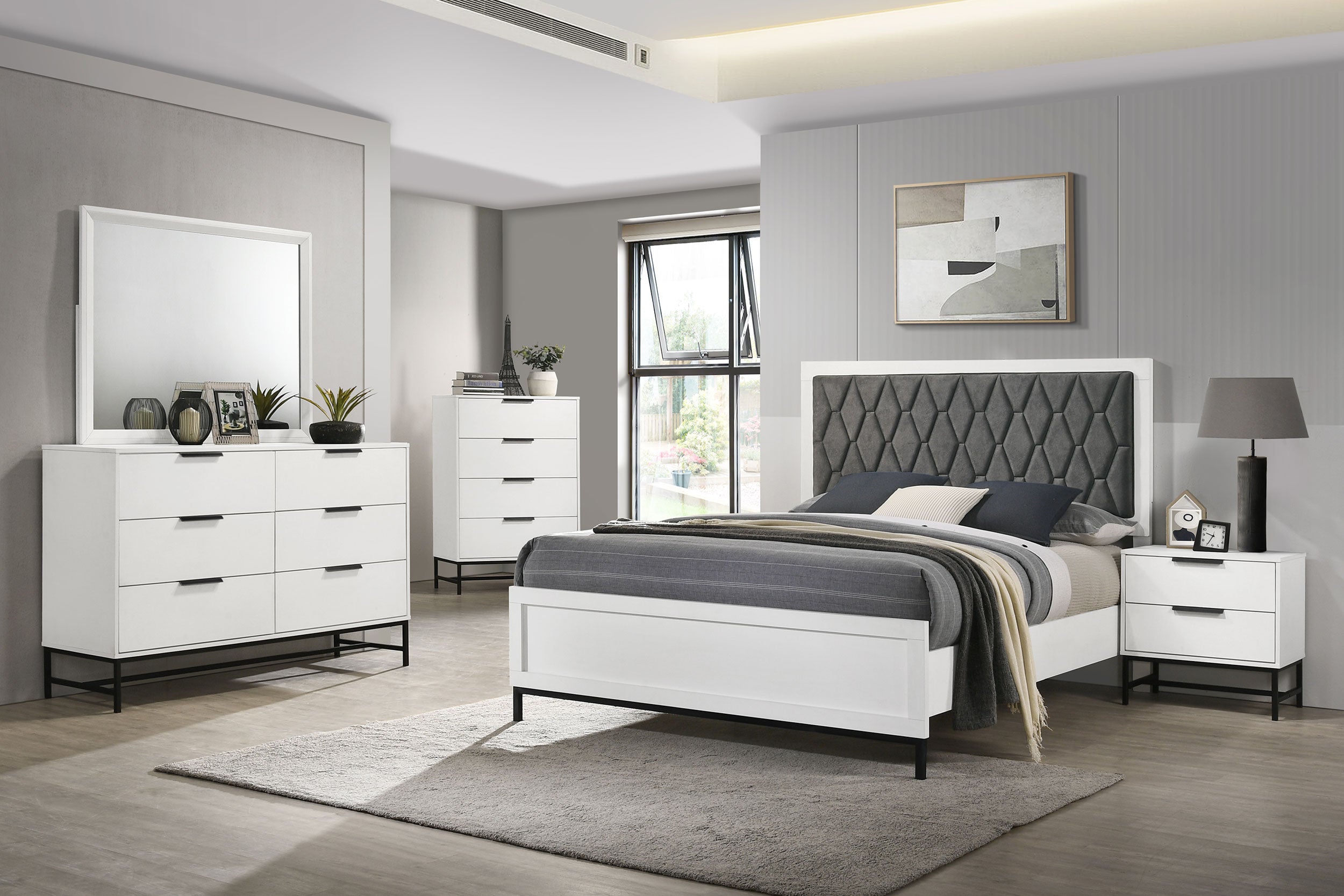 Best Furniture Outlet - Coaster - Sonora 5-piece California King Bedroom Set White - 224861KW-S5