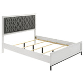 Best Furniture Outlet - Coaster - Sonora Queen Upholstered Panel Bed White  - 224861Q