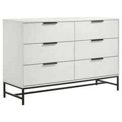 Best Furniture Outlet - Coaster - Sonora 6-drawer Bedroom Dresser White - 224863