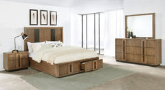 Best Furniture Outlet - Coaster - Terrace 4-piece Eastern King Bedroom Set Ash Brown - 224900KE-S4