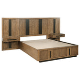 Best Furniture Outlet - Coaster - Terrace California King Wall Panel Storage Bed Ash Brown - 224900KW-S3P