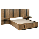 Best Furniture Outlet - Coaster - Terrace Queen Wall Panel Storage Bed Ash Brown - 224900Q-S3P