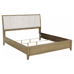 Best Furniture Outlet - Coaster - Granada Upholstered Eastern King Panel Bed Natural Pine - 224921KE