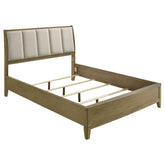Best Furniture Outlet - Coaster - Granada Upholstered California King Panel Bed Natural Pine - 224921KW