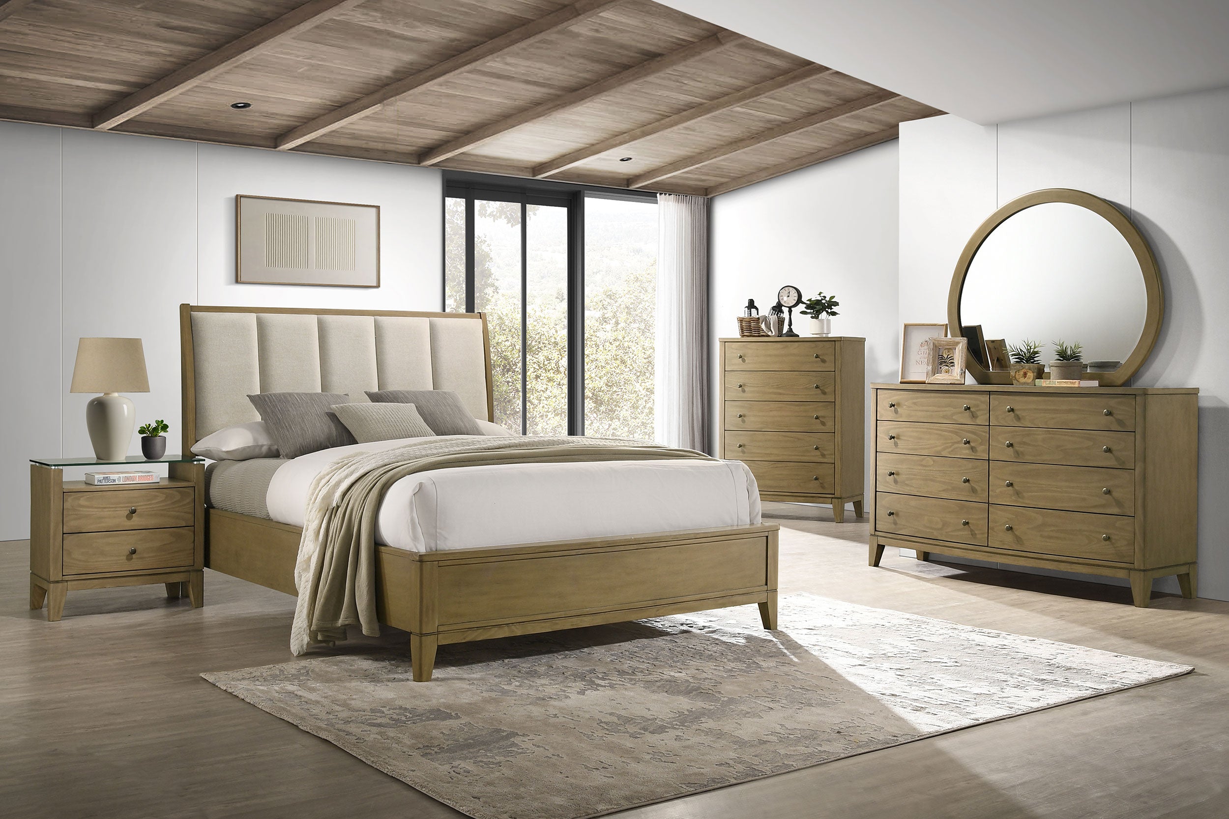 Best Furniture Outlet - Coaster - Granada 5-piece Queen Bedroom Set Natural Pine - 224921Q-S5