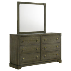Best Furniture Outlet - Coaster - Gran Park 6-drawer Dresser and Mirror Dark Cocoa - 224933M