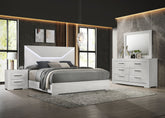 Best Furniture Outlet - Coaster - Ives 4-piece Queen Bedroom Set White High Gloss - 224941Q-S4
