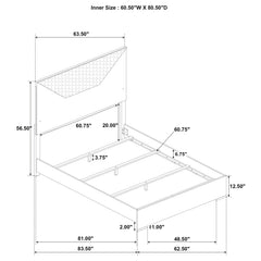 Ives 5-piece Queen Bedroom Set White High Gloss