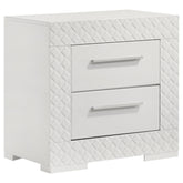 Best Furniture Outlet - Coaster - Ives 2-drawer Nightstand Bedside Table White High Gloss - 224942