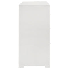 Ives 6-drawer Dresser Cabinet White High Gloss
