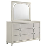 Best Furniture Outlet - Coaster - Olivia 6-drawer Dresser and LED Mirror Pearl White - 224953M
