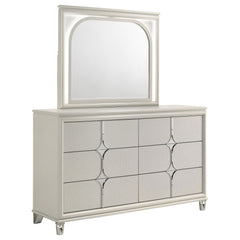Best Furniture Outlet - Coaster - Olivia 6-drawer Dresser and LED Mirror Pearl White - 224953M