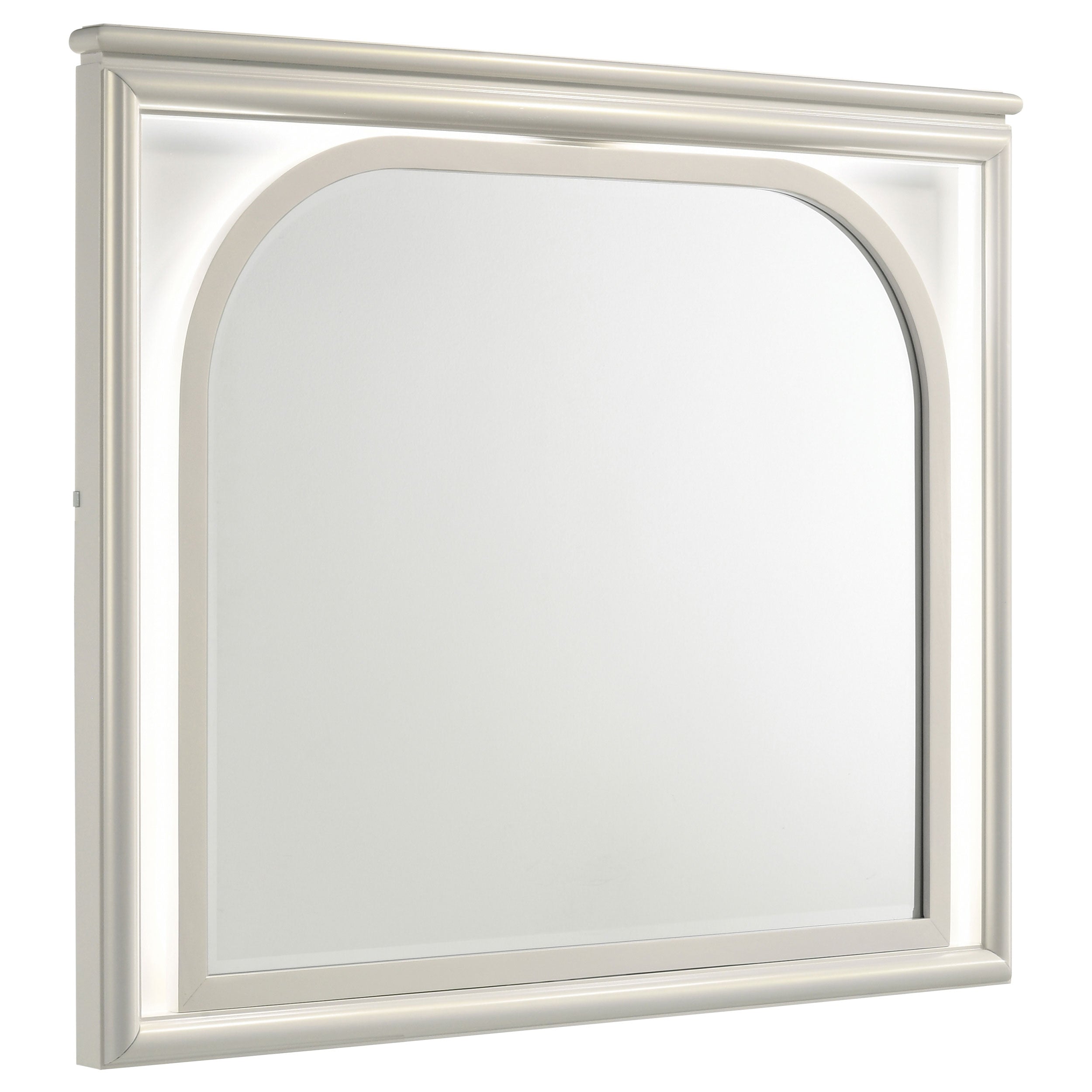 Best Furniture Outlet - Coaster - Olivia LED Dresser Mirror Pearl White - 224954