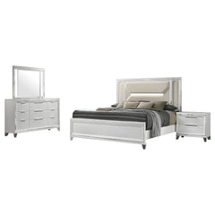 Marmore 4-piece California King Bedroom Set White