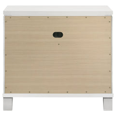 Marmore 2-drawer Nightstand Bedside Table White