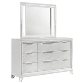 Best Furniture Outlet - Coaster - Marmore 9-drawer Dresser and LED Mirror White - 224963M