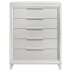 Marmore 5-drawer Bedroom Chest of Drawers White
