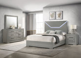 Best Furniture Outlet - Coaster - Ives 4-piece Queen Bedroom Set Grey High Gloss - 224971Q-S4