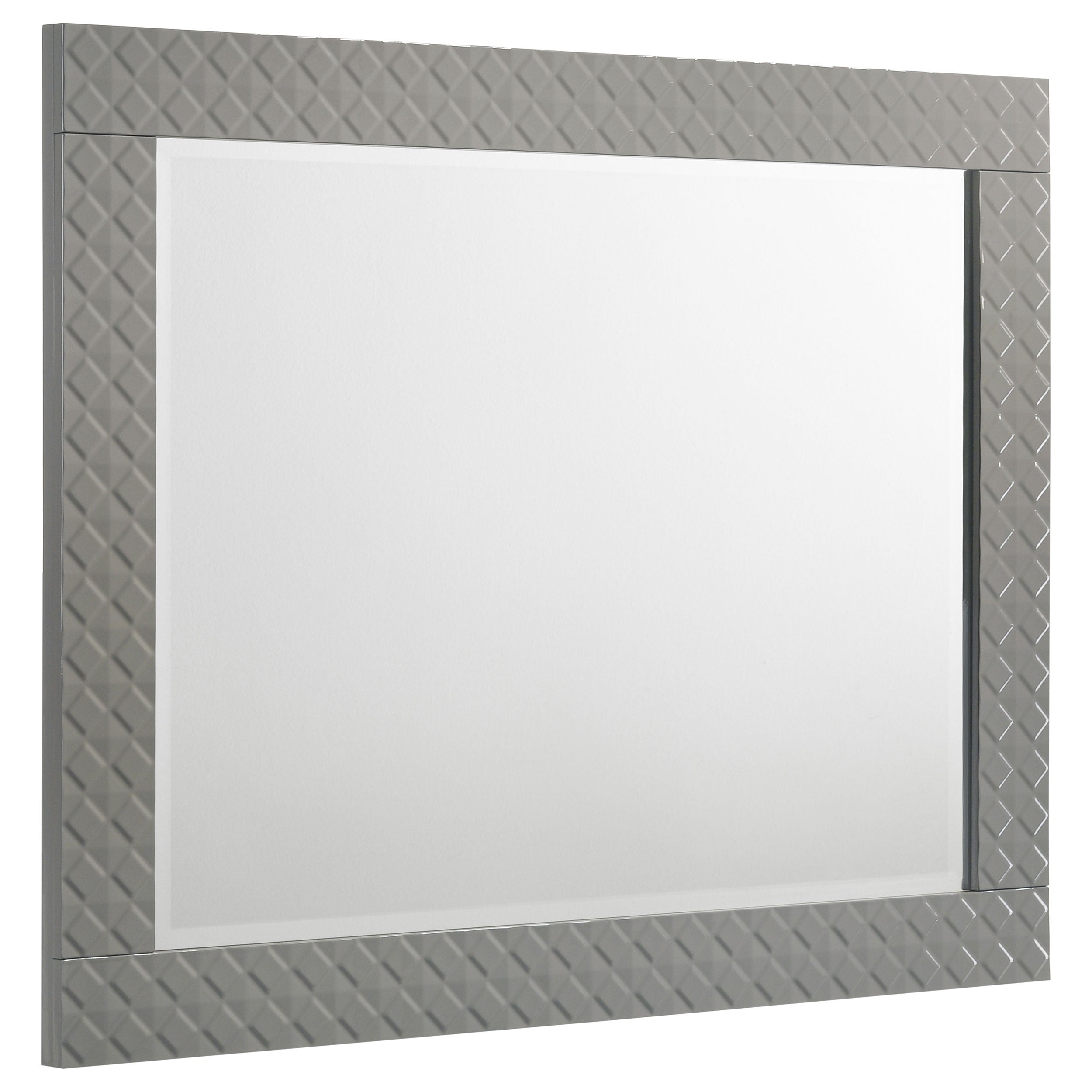 Best Furniture Outlet - Coaster - Ives Dresser Mirror Grey High Gloss - 224974