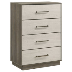 Best Furniture Outlet - Coaster - Fenwick 4-drawer Chest of Drawers Grey Oak - 224985