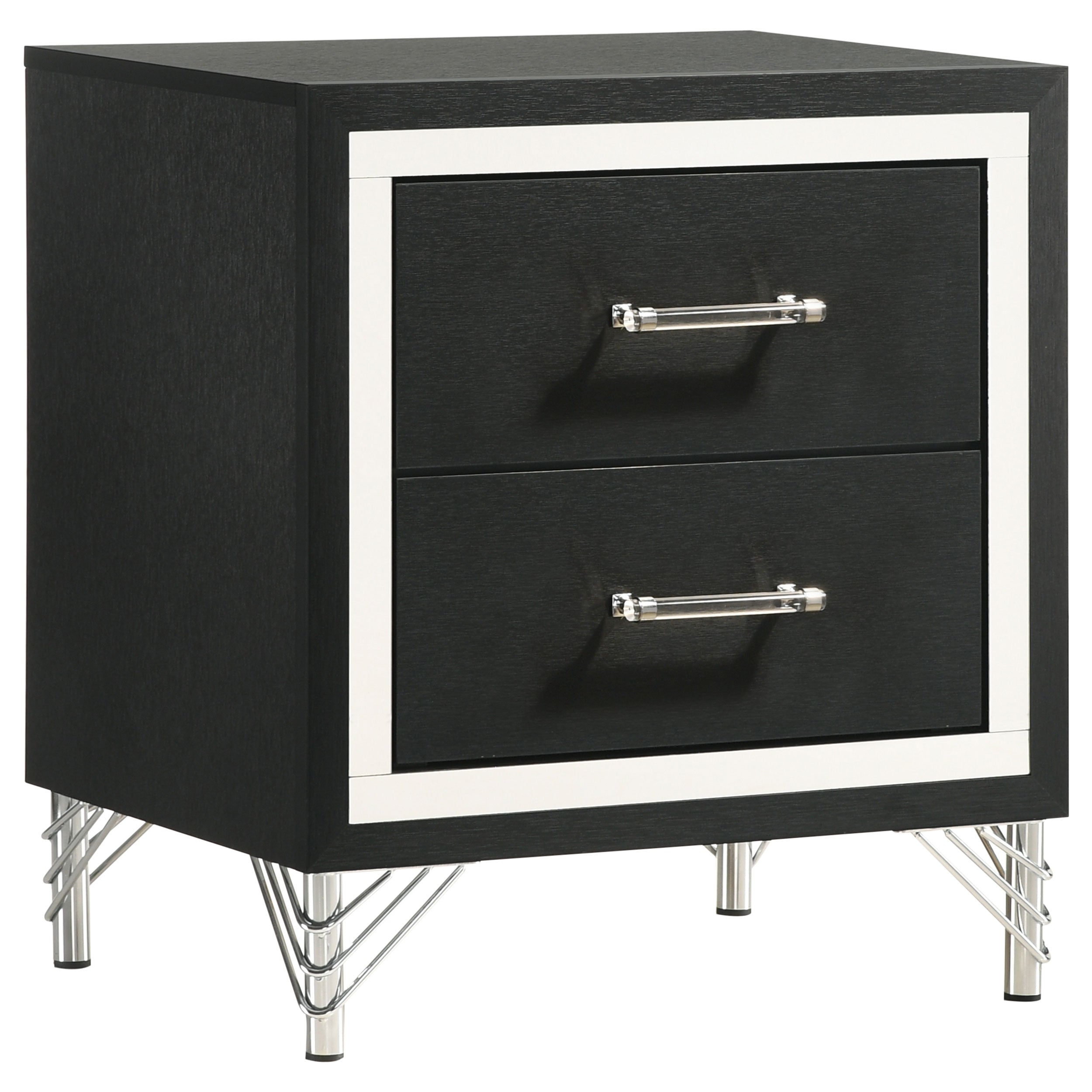 Best Furniture Outlet - Coaster - Lucia 2-drawer Nightstand Bedside Table Black - 224992