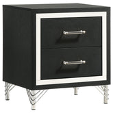 Best Furniture Outlet - Coaster - Lucia 2-drawer Nightstand Bedside Table Black - 224992