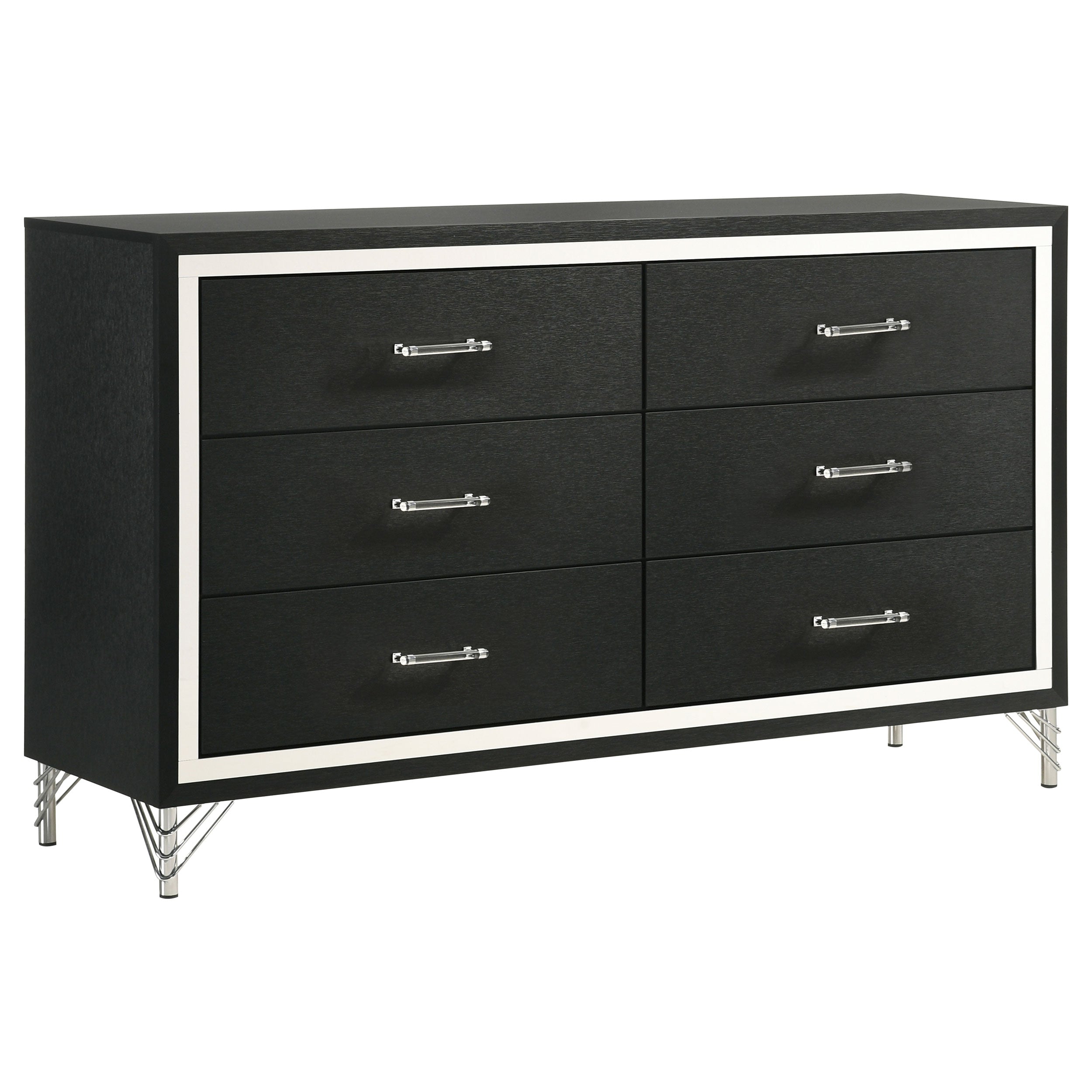 Best Furniture Outlet - Coaster - Lucia 6-drawer Dresser Cabinet Black - 224993