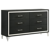 Best Furniture Outlet - Coaster - Lucia 6-drawer Dresser Cabinet Black - 224993