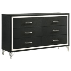 Best Furniture Outlet - Coaster - Lucia 6-drawer Dresser Cabinet Black - 224993