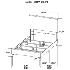 Kaywood 4-piece Full Bedroom Set Natural Pine