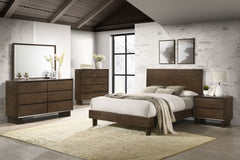 Best Furniture Outlet - Coaster - Glenwood 5-piece Eastern King Bedroom Set Warm Brown - 225011KE-S5
