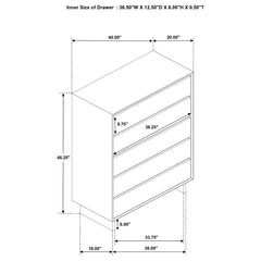 Glenwood 5-piece Eastern King Bedroom Set Warm Brown