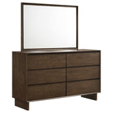 Best Furniture Outlet - Coaster - Glenwood 6-drawer Dresser and Mirror Warm Brown - 225013M