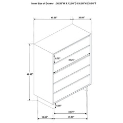 Glenwood 4-drawer Chest of Drawers Warm Brown