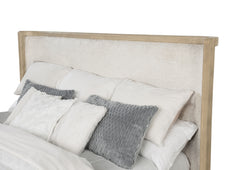 Kailani 49-inch Eastern King Wingback Bed Beige Oak