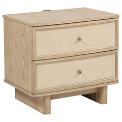 Best Furniture Outlet - Coaster - Kailani 2-drawer Nightstand Bedside Table Beige Oak - 225042