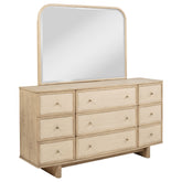 Best Furniture Outlet - Coaster - Kailani 9-drawer Dresser and Mirror Beige Oak - 225043M