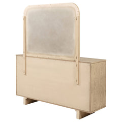 Kailani 9-drawer Dresser and Mirror Beige Oak