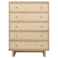 Kailani 5-drawer Bedroom Chest of Drawers Beige Oak