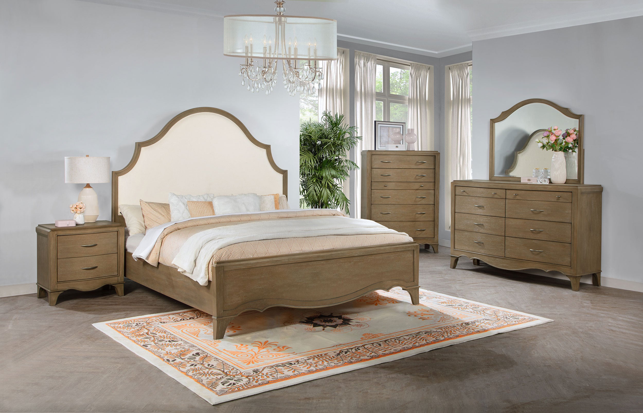 Best Furniture Outlet - Coaster - Revello 5-piece Eastern King Bedroom Set Washed Mango - 225051KE-S5