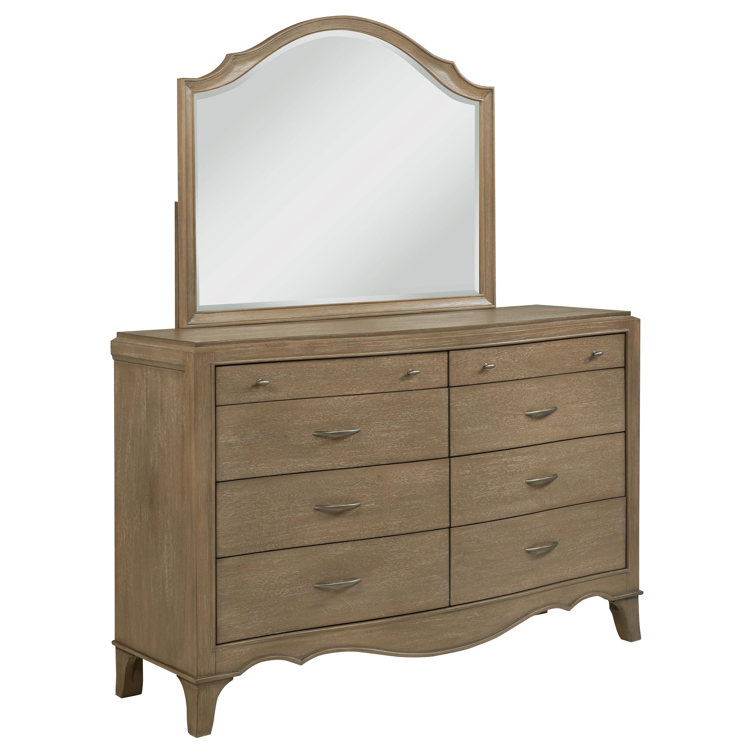 Best Furniture Outlet - Coaster - Revello 8-drawer Bedroom Dresser with Mirror Washed Mango - 225053M